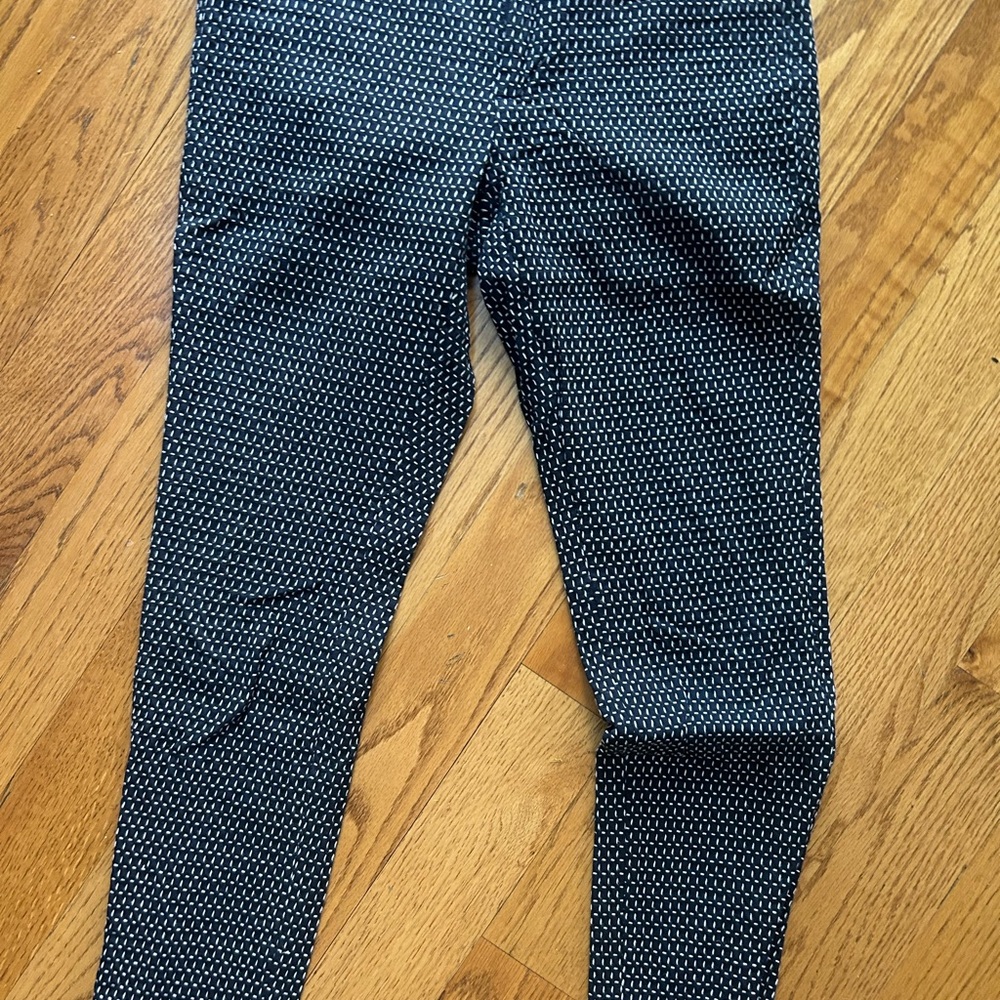 Navy and White textured Pants